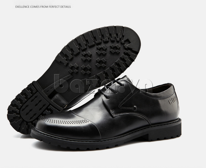 giày da nam thời trang CDD F2100 sang trọng với màu đen