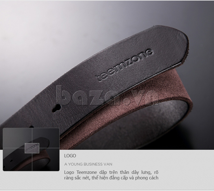Dây lưng nam mặt khóa đan da Teemzone P2233 - chính hãng