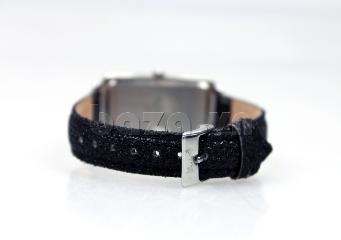 Đồng hồ nữ Julius EK-1005 Mặt chữ nhật đính đá màu đen sang trọng và quyến rũ 