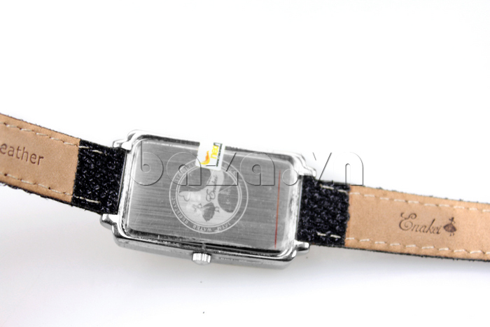 Đồng hồ nữ Julius EK-1005 Mặt chữ nhật đính đá mắt đáy bền bỉ 