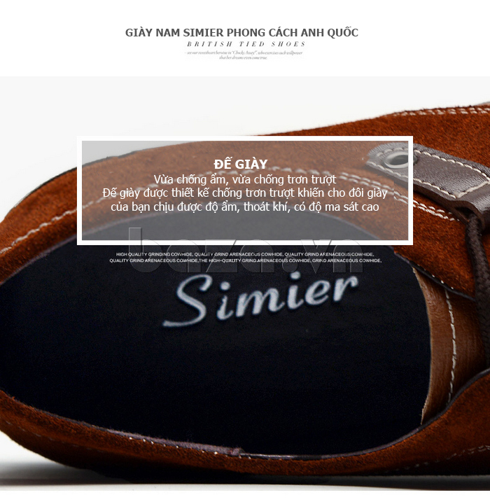 Giày da nam Simier 8120 sản phẩm chính hãng