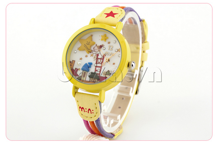 Đồng hồ nữ Mini MN953 dây hình vòng màu vàng 