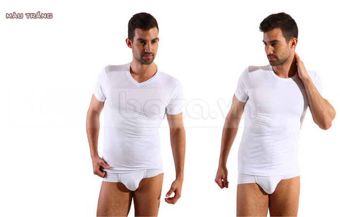 Áo T-shirt nam OWZZA phong cách Cá Tính màu trắng trang nhã 