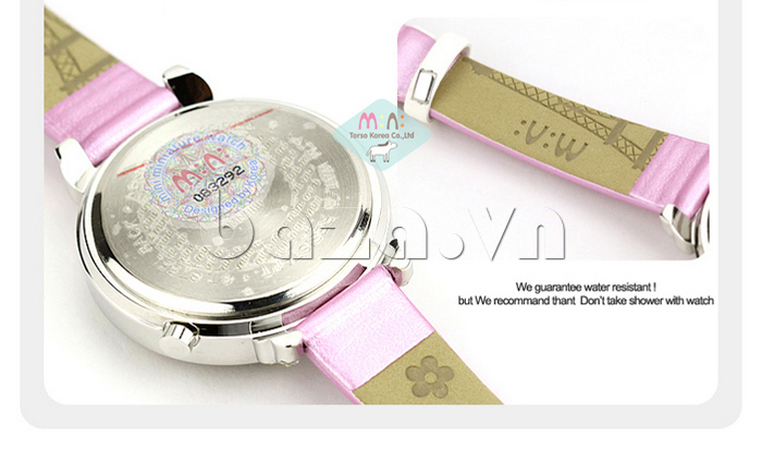 Đồng hồ nữ Mini Happy Birthday mặt đáy có tem bảo hành 