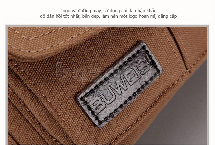 Túi vải nam dây đeo chéo Buweisi S061 in logo chính hãng