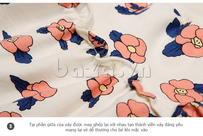 Bộ váy áo rời in hoa cho bé gái Miss De Mode QC217010 - họa tiết mới lạ
