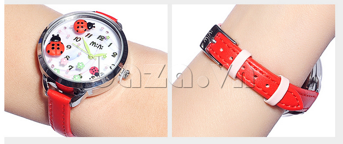 Đồng hồ nữ Mini MNS817 cánh cam dây da mềm mịn