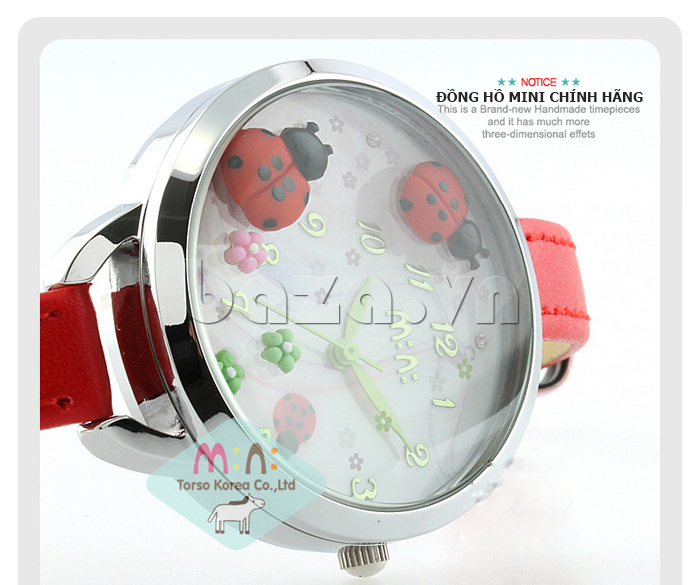 Đồng hồ nữ Mini MNS817 cánh cam họa tiết gốm đẹp mắt