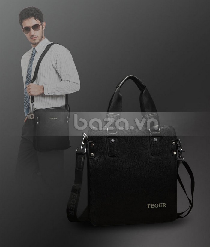 Baza.vn: Túi da nam Feger Phong Cách Manly, hoàn hảo và tuyệt