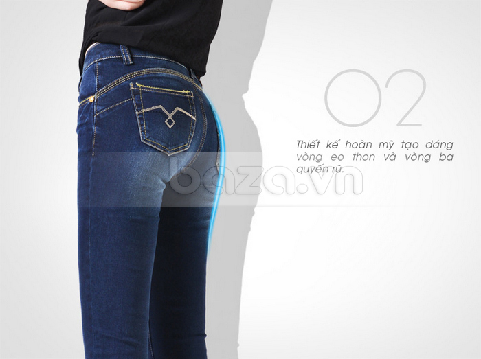 Quần Jeans nữ Bulkish ống đứng mài xước nhẹ kiểu dáng trẻ trung quyến rũ