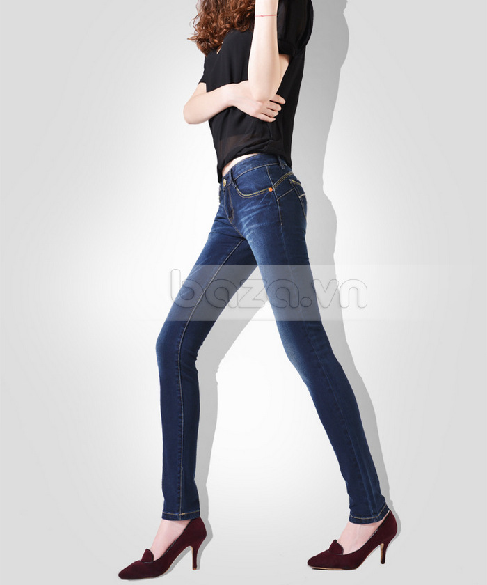 Quần Jeans nữ Bulkish ống đứng mài xước nhẹ kiểu dáng trẻ trung, tươi mới