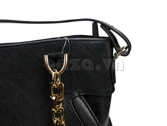 Túi nữ đeo vai quai xích Styluk ST055 khóa kéo sáng bóng và thời trang 