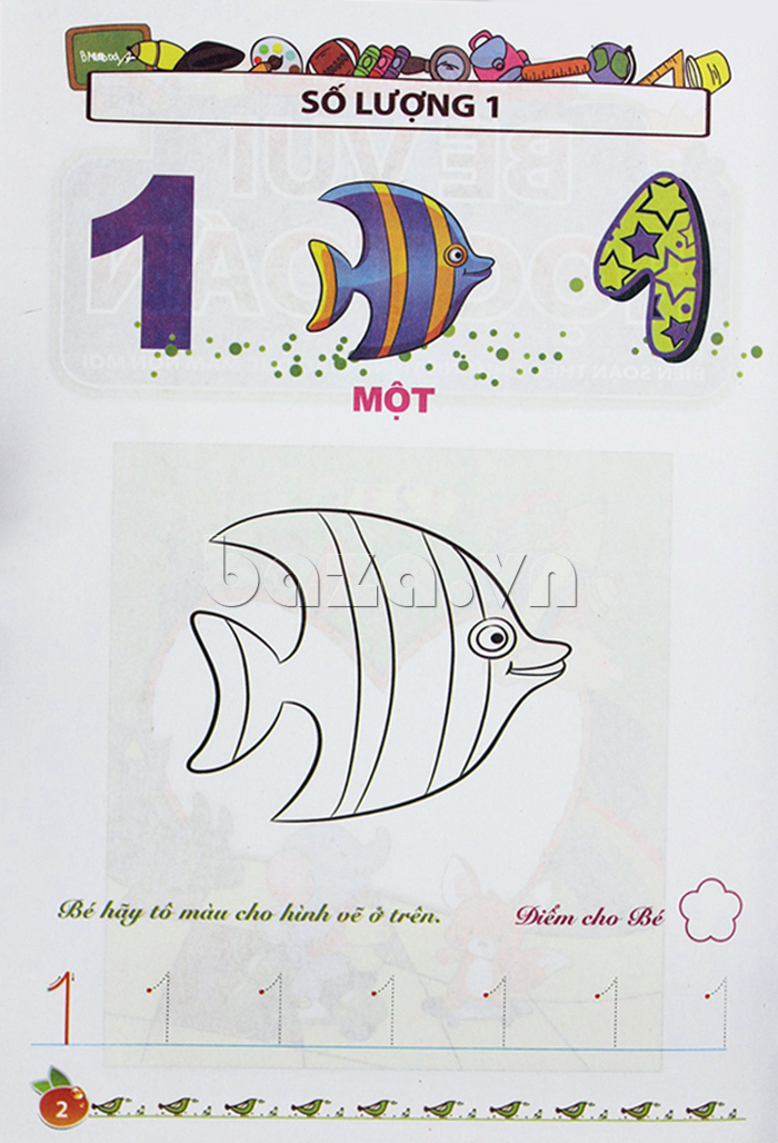 Sách bổ ích Bé vui học toán - Dành cho bé 4-5 tuổi - Tập 1