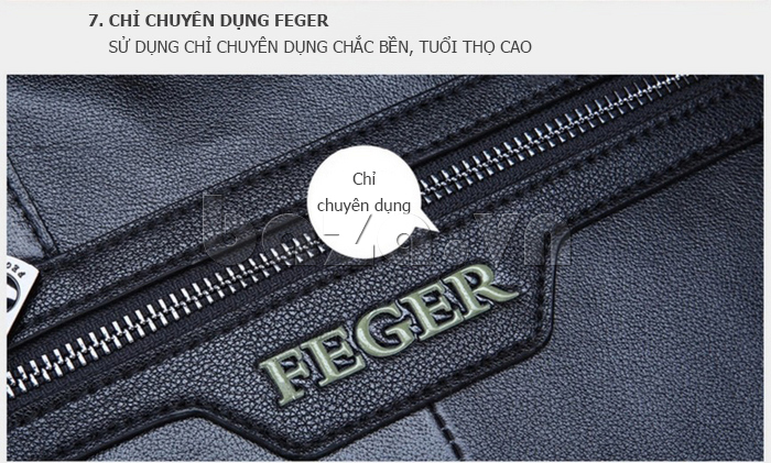 Túi nam đeo vai thời trang Feger 986-1 - chỉ khâu chuyên dụng bền đẹp