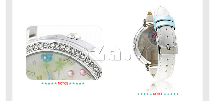 Đồng hồ nữ Mini Thiên nga trắng dây da màu trang nhã 