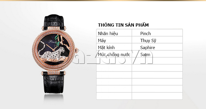 Đồng hồ nam " Đồng hồ nữ thời trang Pinch L9508  "  bền đẹp với thời gian