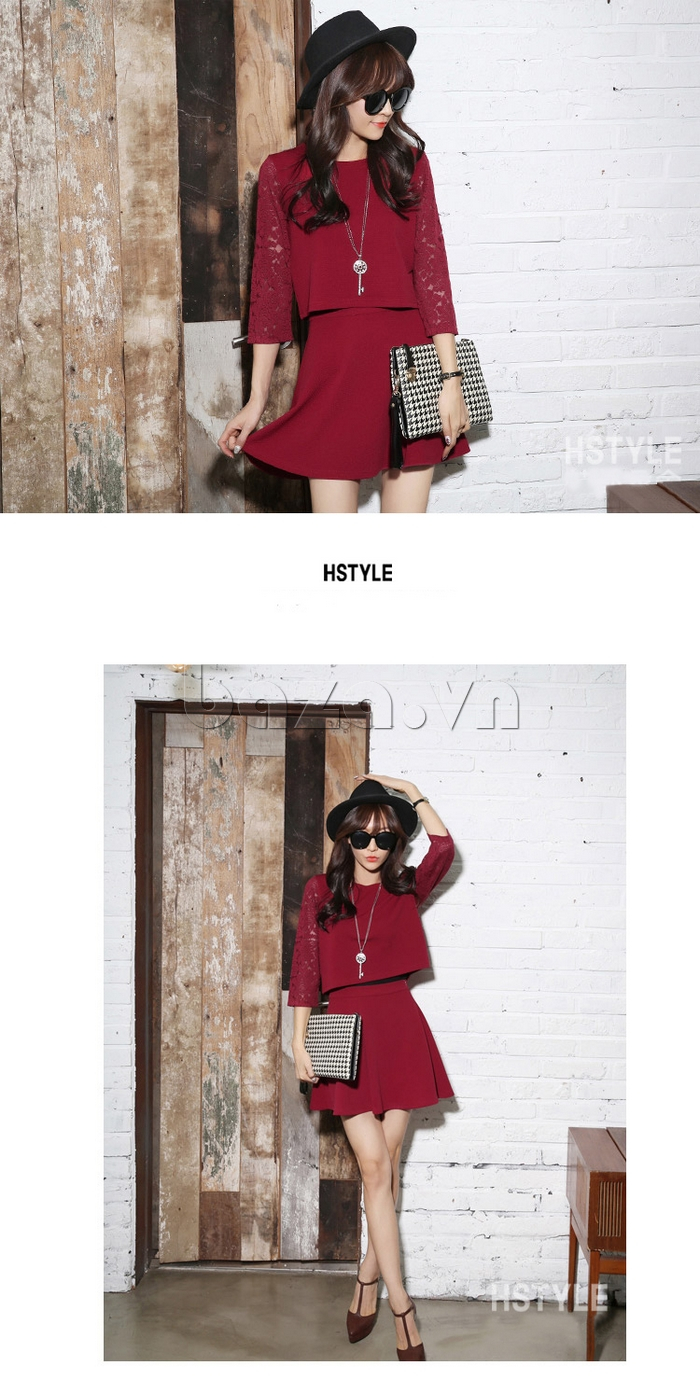 Bộ áo váy nữ Hàn Quốc HStyle MA4023