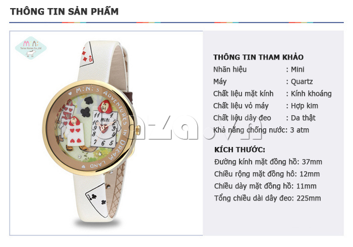 Đồng hồ nữ Mini MN999 Sự phiêu lưu trong những giấc mơ thương hiệu đồng hồ nổi tiếng 
