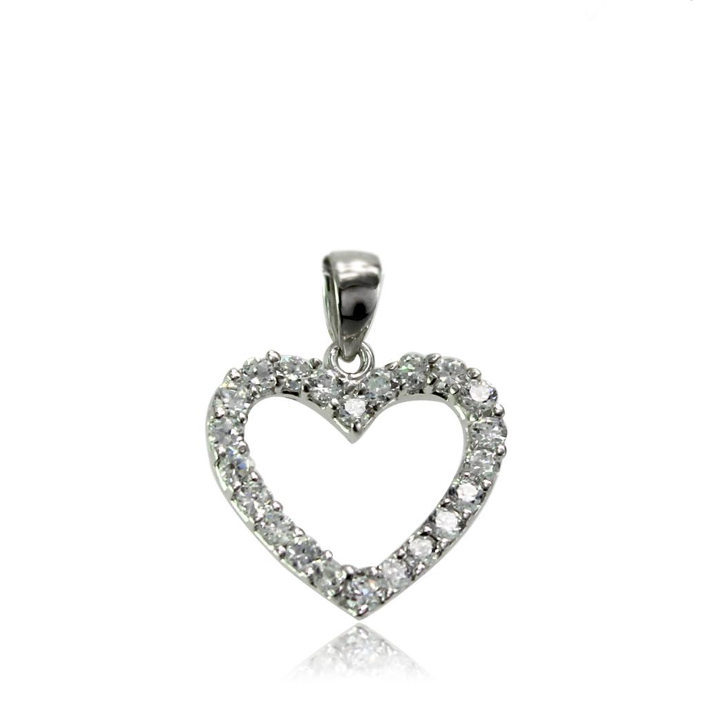 baza.vn: mặt dây chuyền trái tim kim cương thời trang