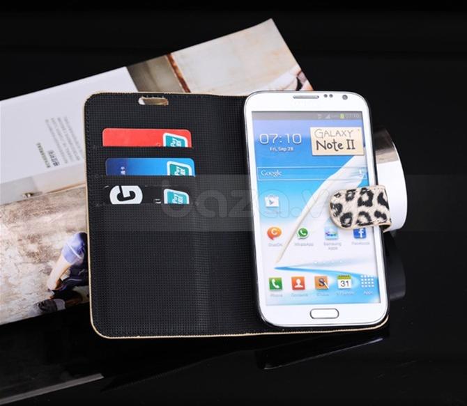 Baza.vn: Ví da Samsung Galaxy Note II Leopard