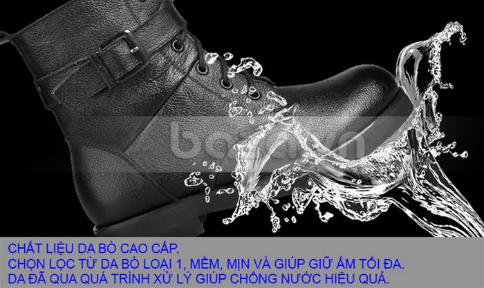 Chất da làm nên đôi giày bốt nữ Yiya được chọn lọc cẩn thận và xử lý tỉ mỉ để tăng khả năng chống thấm nước