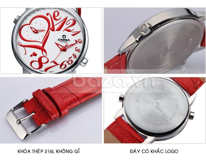 Mặt sau đồng hồ được khắc Logo khẳng định dòng sản phẩm chính hãng