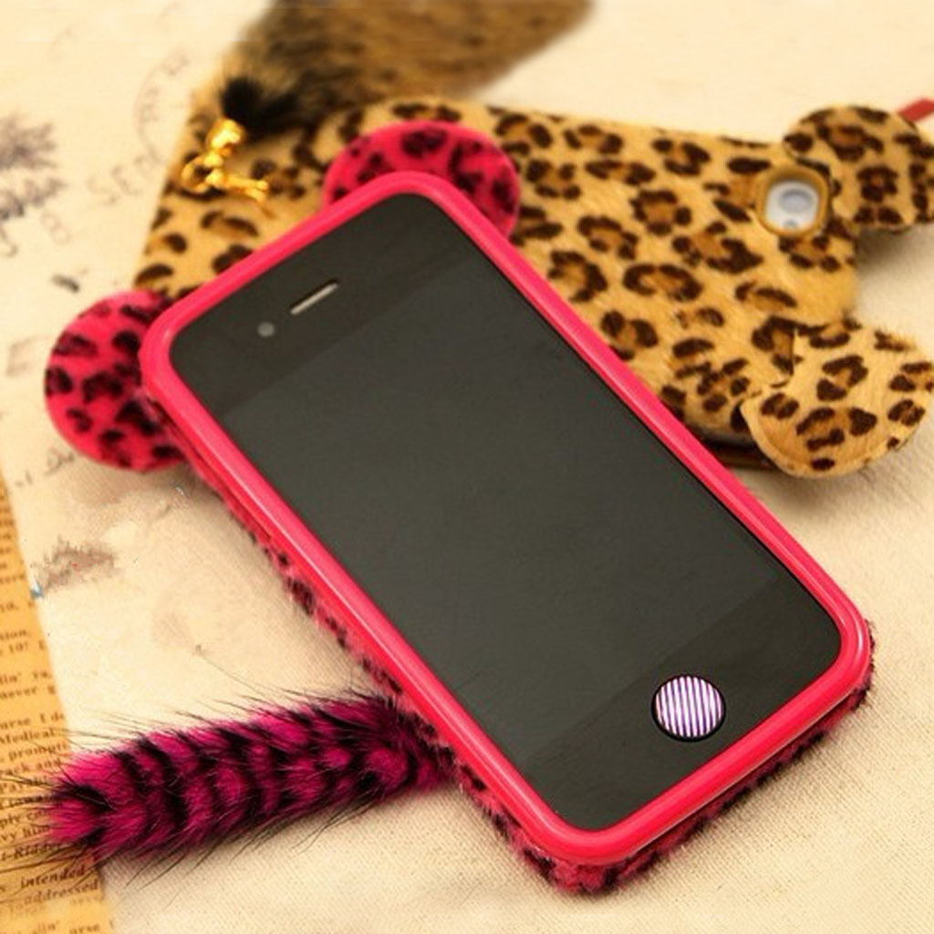 Baza.vn :Vỏ Iphone 4/4s Leopard Cute Cat