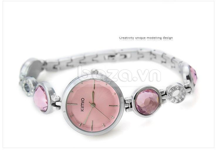  Đồng hồ KIMIO vòng tay sắc màu thời trang dây đeo như chiếc lắc tay 