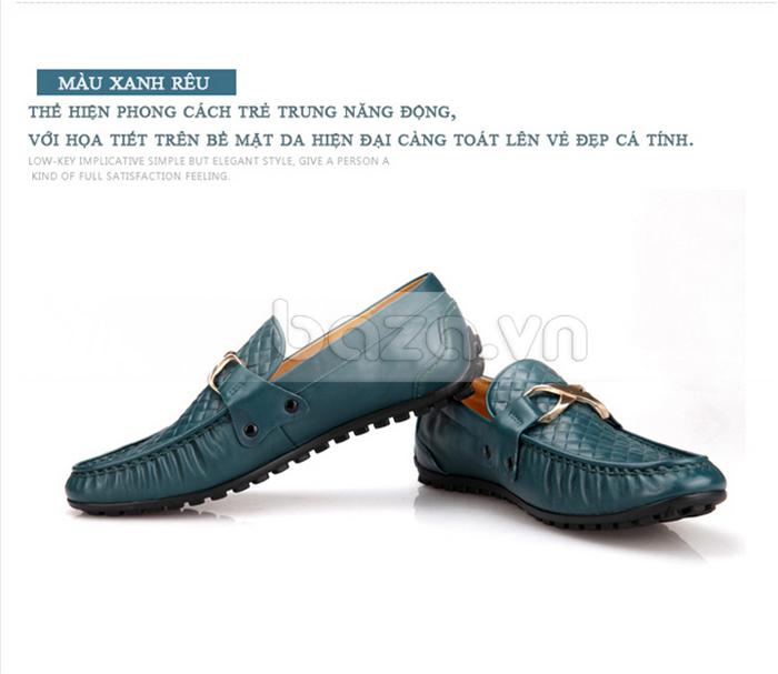 giày da CDD AN52901 màu xanh rêu năng động