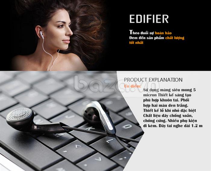 Tai nghe chính hãng Edifier H180 sử dụng màng siêu mỏng 5 micron sáng tạo, phù hợp với khuôn tai