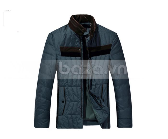 Áo jacket nam Nleidun phối vải và nhung tinh tế