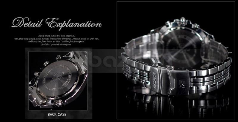 Dây đeo đồng hồ nam Casio Edifice EF-543D-1AVDF toàn bộ bằng hợp kim thép không gỉ