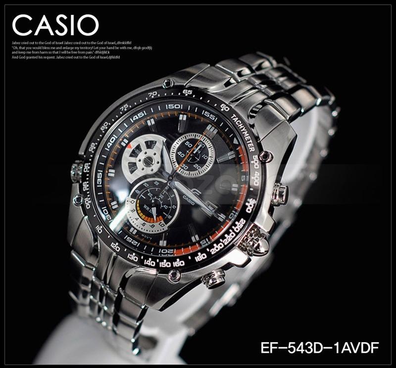 Mặt đồng hồ nam Casio Edifice EF-543D-1AVDF thiết kế dạng hộp số