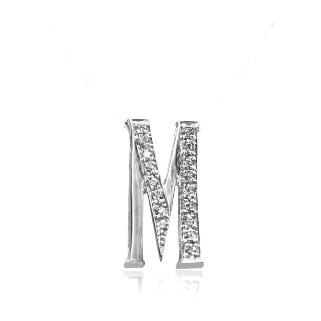 baza.vn: mặt dây chuyền chữ m kiểu dáng hiện đại
