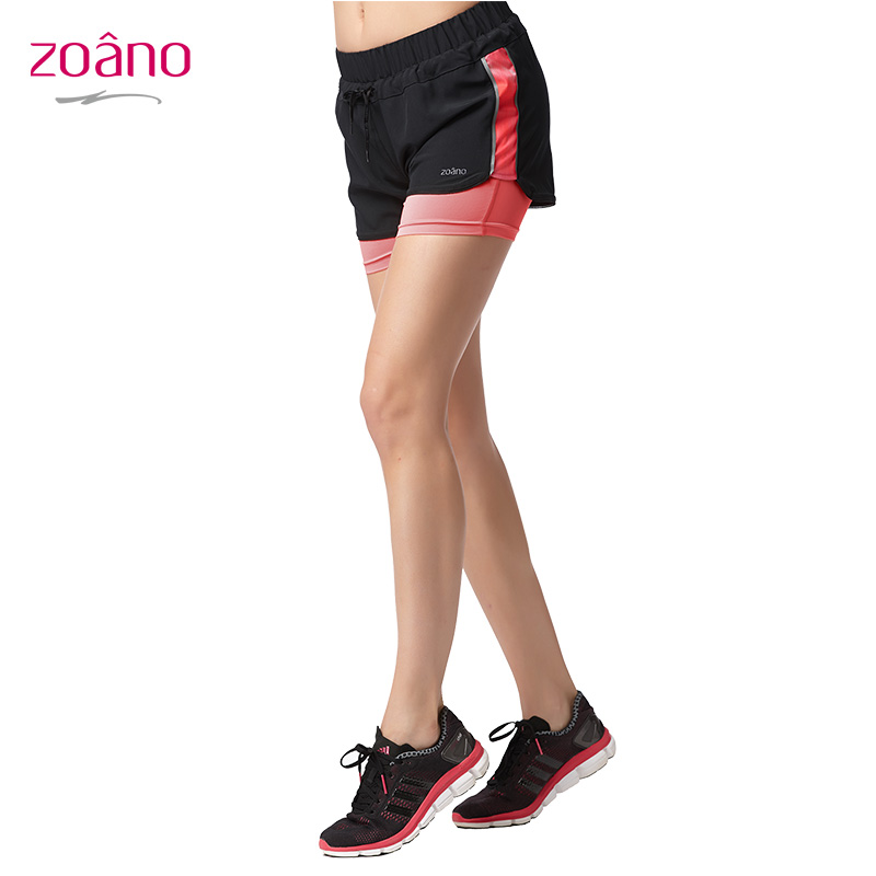 Quần short thể thao nữ Zoano cạp chun đính nơ