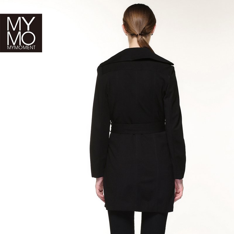 Áo khoác trend coat nữ thắt đai eo Mymo