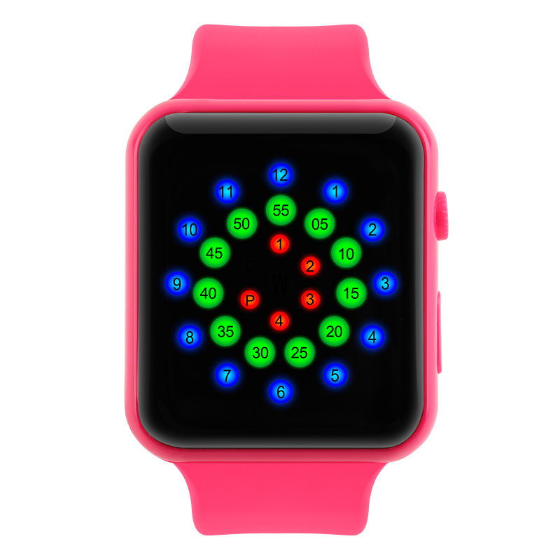 Đồng hồ điện tử Skmei mặt vòng cung đa sắc màu