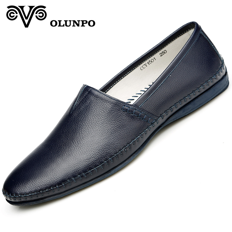 Giày lười nam viền khâu Olunpo CCY1501 cao cấp