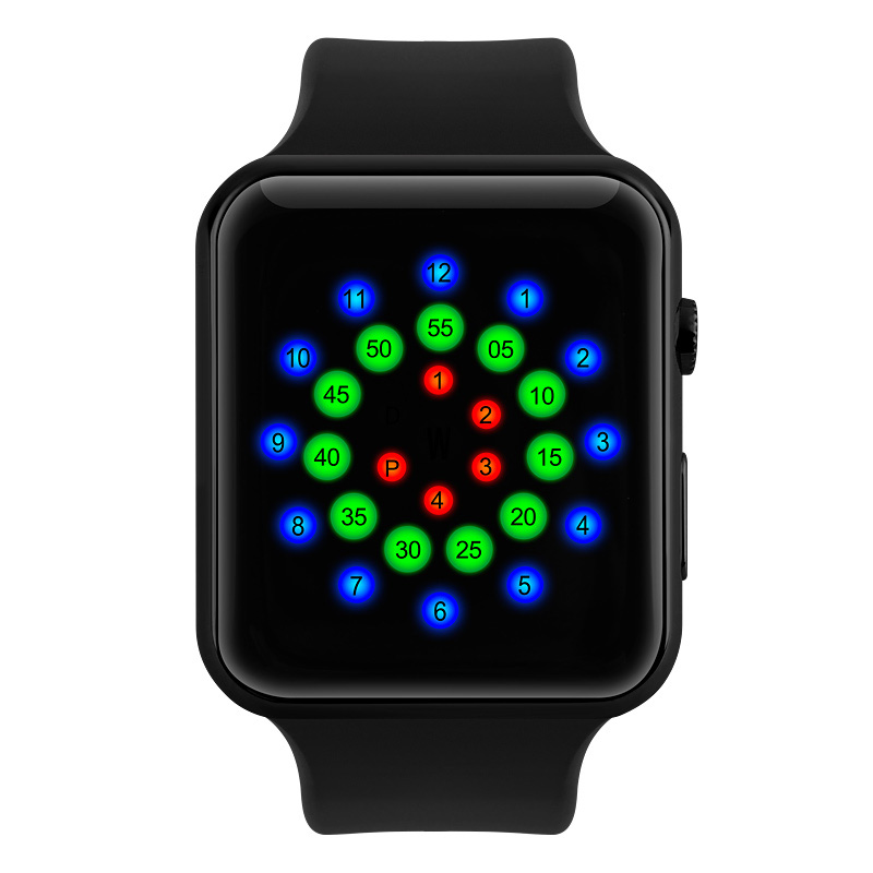 Đồng hồ điện tử Skmei mặt vòng cung đa sắc màu