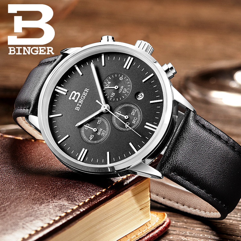 Đồng hồ chronograph nam  Binger style retro