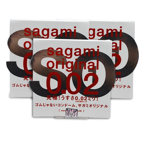 Combo 3 hộp Bao cao su Sagami Original 0.02