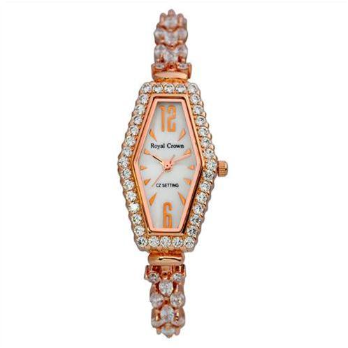 Đồng hồ nữ Royal Crown 3810 mặt lục giác độc đáo