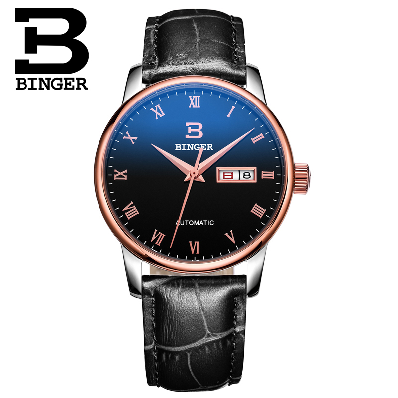 Đồng hồ đeo tay nam dây da Binger