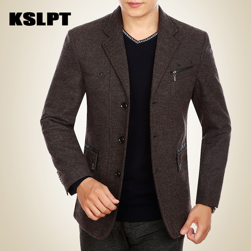 Áo Blazer nam lông cừu KSLPT style Âu Mỹ