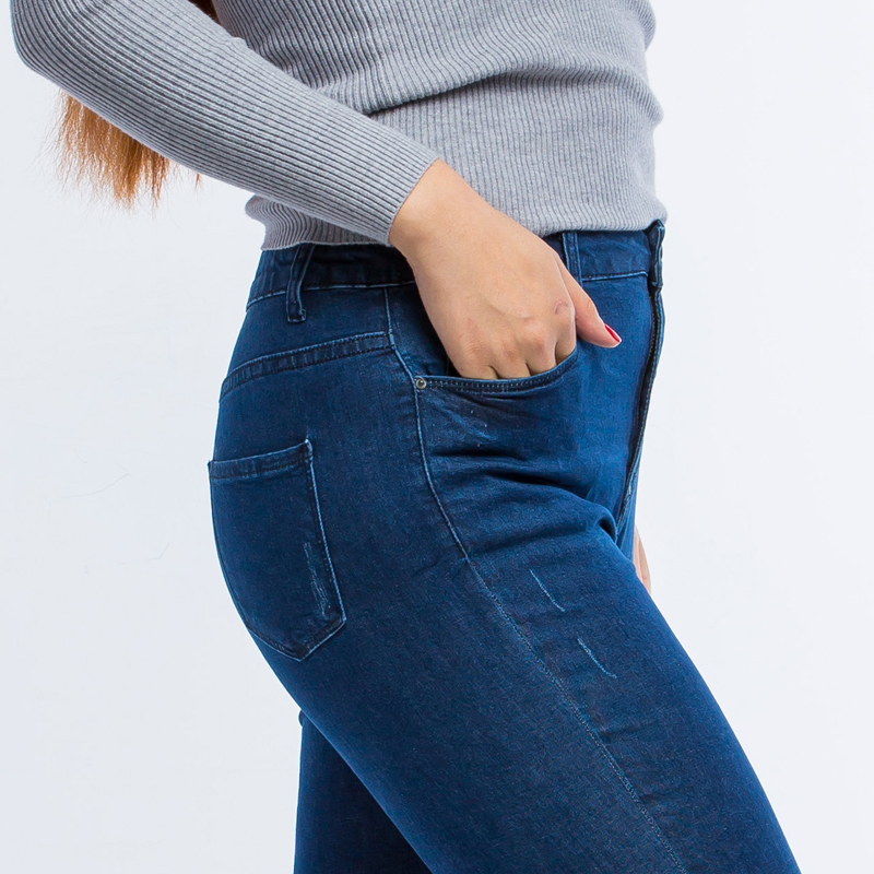 Quần jeans nữ ống côn LJ dành cho người béo