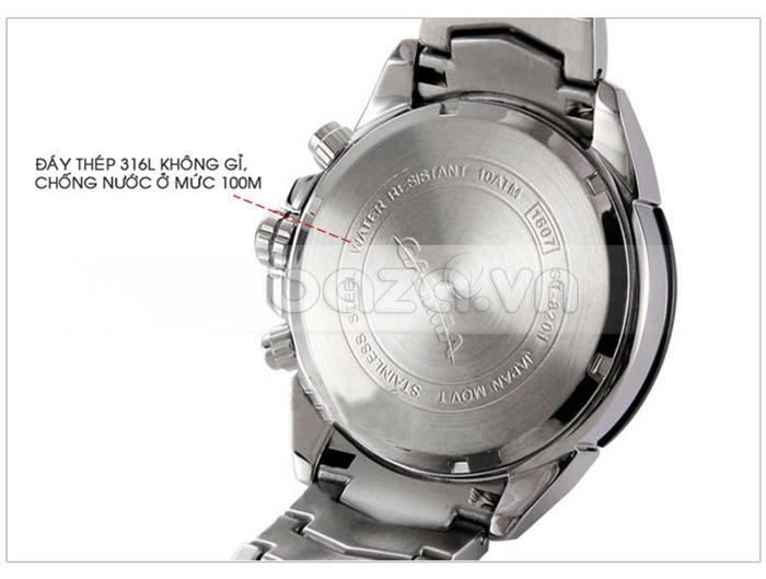 Đồng hồ nam Casima ST-8201-S7 đáy thép chống gỉ